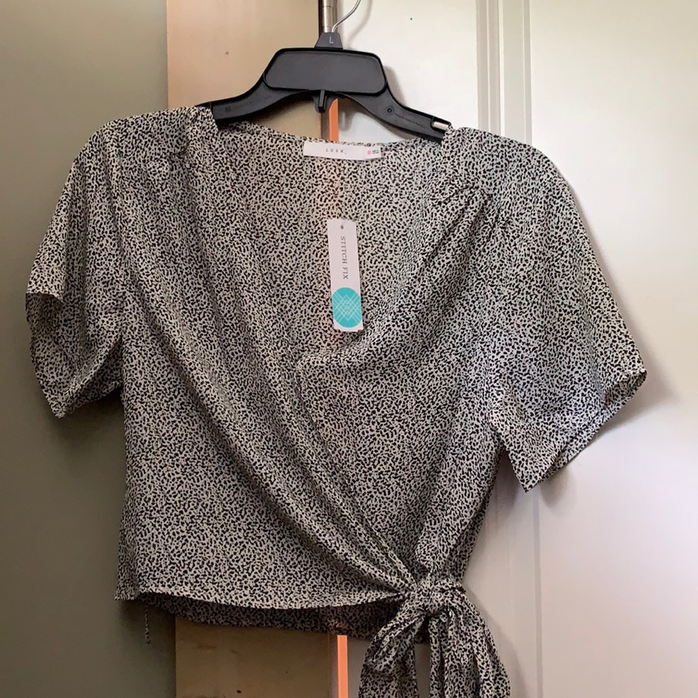 Worn once.  lush xs cropped side tie